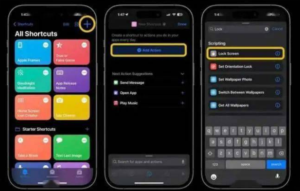 游仙苹果14锁屏维修店分享iPhone14升级iOS16.4后如何创建锁屏快捷方式 